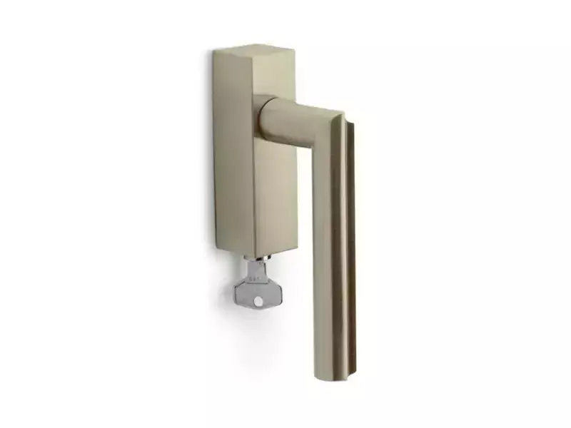 Draaikiep raamkruk Champagne PVD David Rockwell Eclipse DR102-DKLOCK Rechts Afsluitbaar