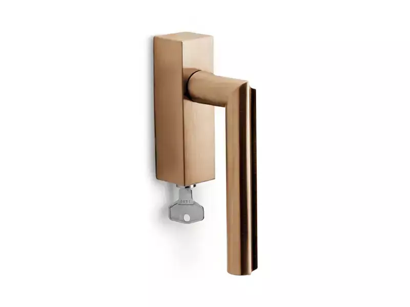 Draaikiep raamkruk Licht brons PVD David Rockwell Eclipse DR102-DKLOCK Rechts Afsluitbaar