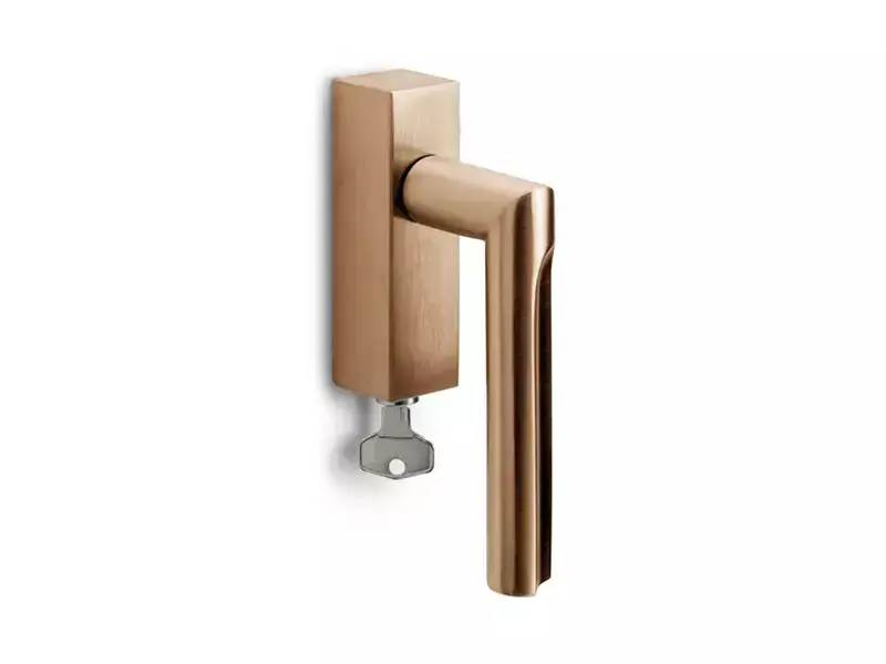Draaikiep raamkruk Licht brons PVD David Rockwell Eclipse DR103-DKLOCK Rechts Afsluitbaar