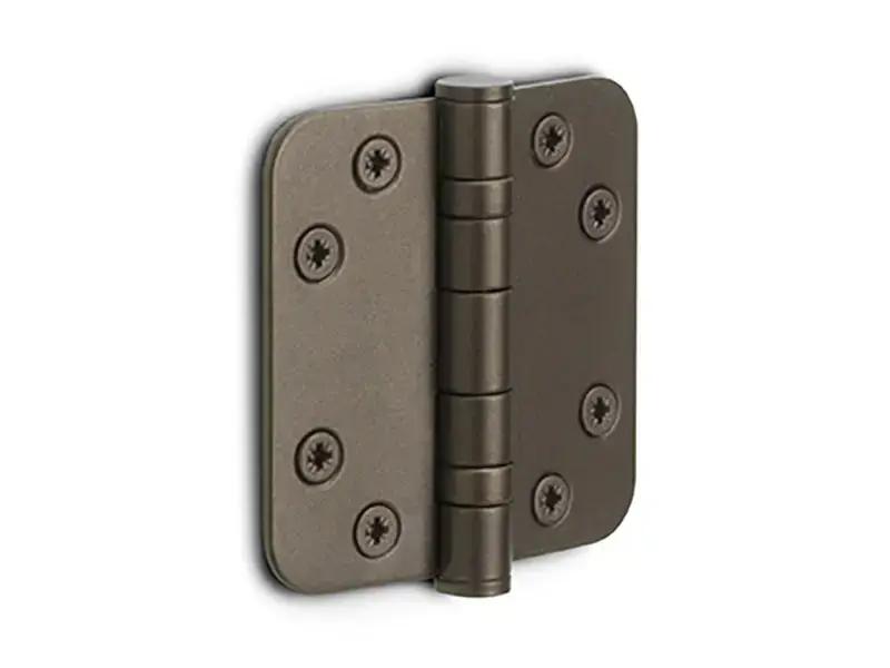 Kogellagerscharnier Brons Platkop 76x76mm met ronde hoeken - Basics LBSA7676