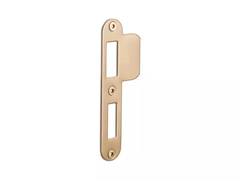 Sluitplaat Dag en Nachtslot Licht brons PVD LBSPA-NYW 24x124mm - afgerond