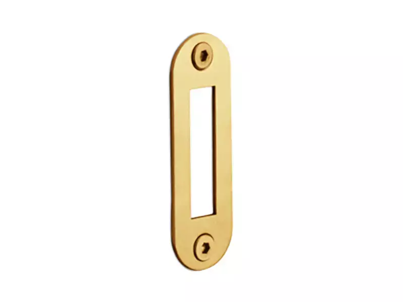 Sluitplaat Kastslot Mat goud PVD LBSPAK 24x70mm - afgerond