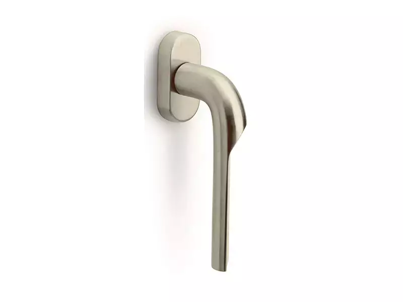 Draaikiep raamkruk Champagne PVD Gensler Rivio GL100-DK-O links