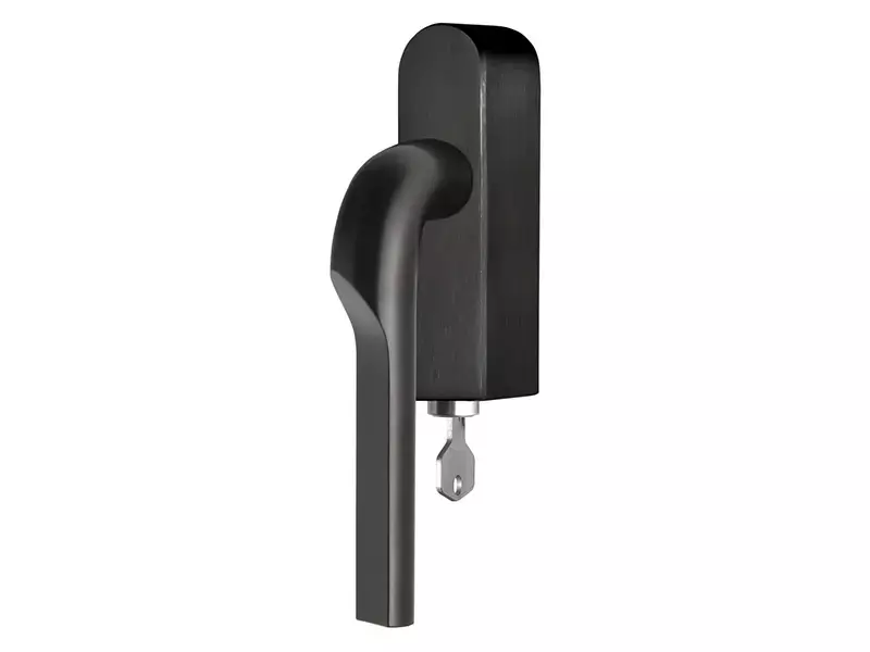 Draaikiep raamkruk Mat zwart PVD Formani Gensler Rivio GL100-DKLOCK-O rechts