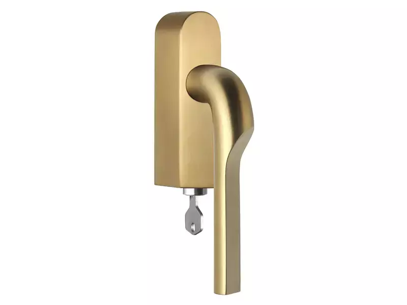Draaikiep raamkruk Mat goud PVD Formani Gensler Rivio GL100-DKLOCK-O links