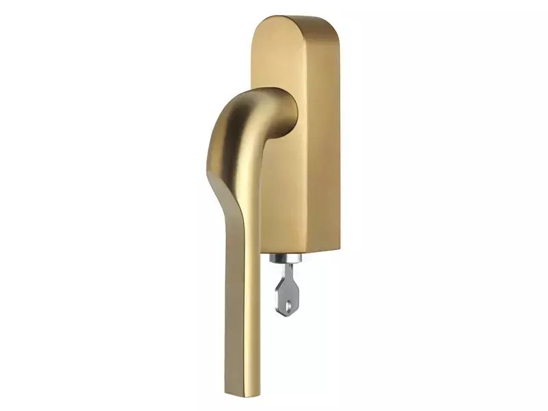 Draaikiep raamkruk Mat goud PVD Formani Gensler Rivio GL100-DKLOCK-O rechts
