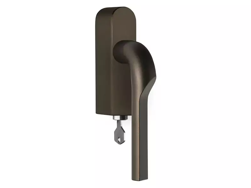 Draaikiep raamkruk Brons Formani Gensler Rivio GL100-DKLOCK-O links