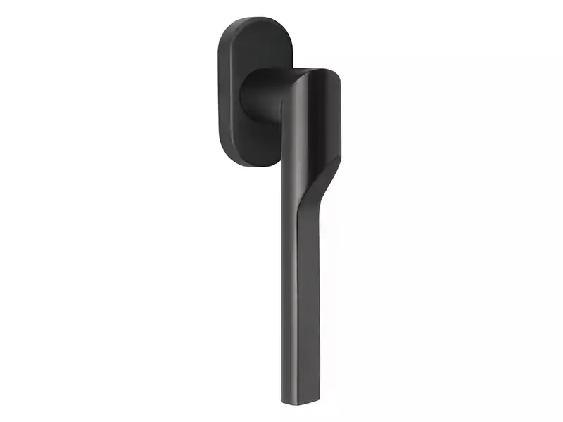 Draaikiep raamkruk Mat zwart PVD Formani Gensler Rivio GL101-DK-O links