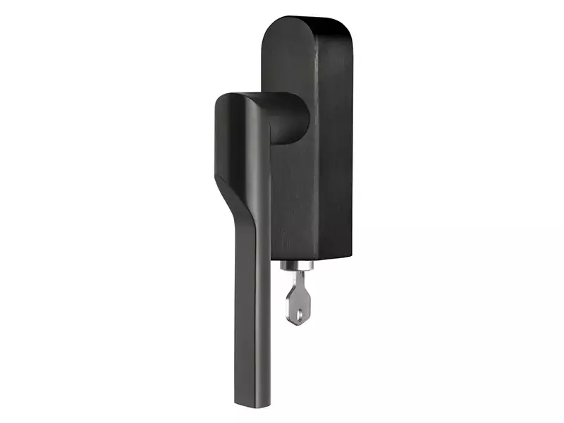 Draaikiep raamkruk Mat zwart PVD Formani Gensler Rivio GL101-DKLOCK-O rechts