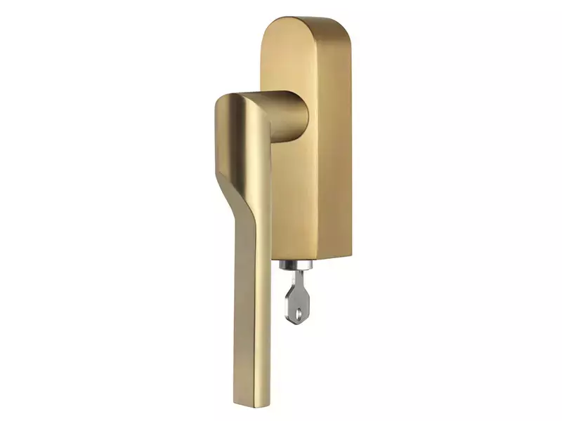 Draaikiep raamkruk Mat goud PVD Formani Gensler Rivio GL101-DKLOCK-O rechts