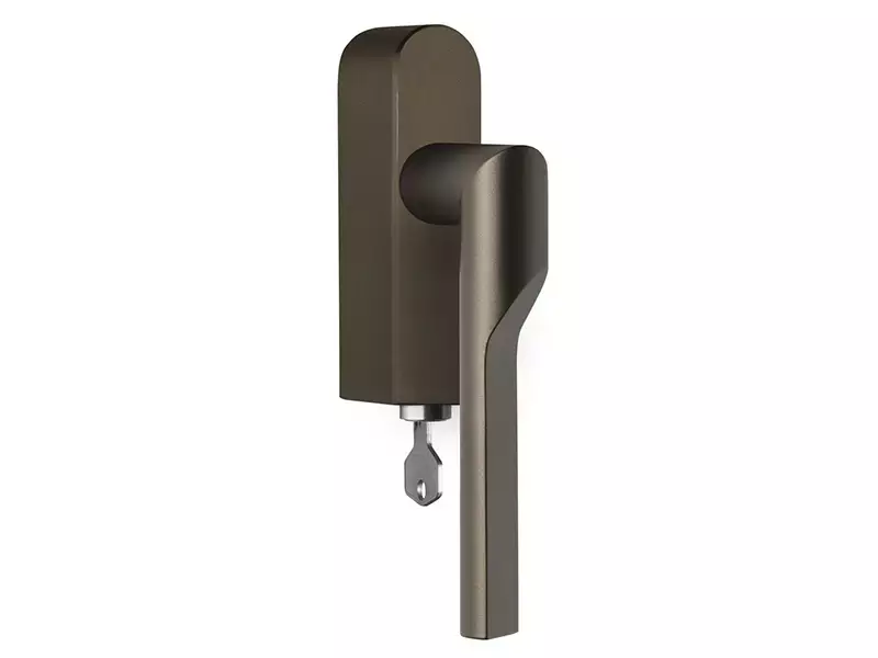 Draaikiep raamkruk Brons Formani Gensler Rivio GL101-DKLOCK-O links