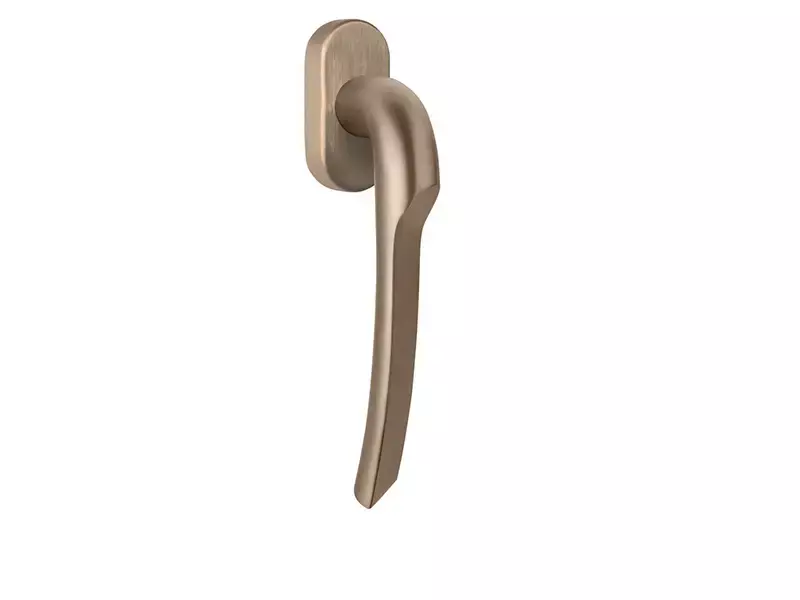 Draaikiep raamkruk PVD licht brons Formani Gensler Rivio GL102-DK-O links
