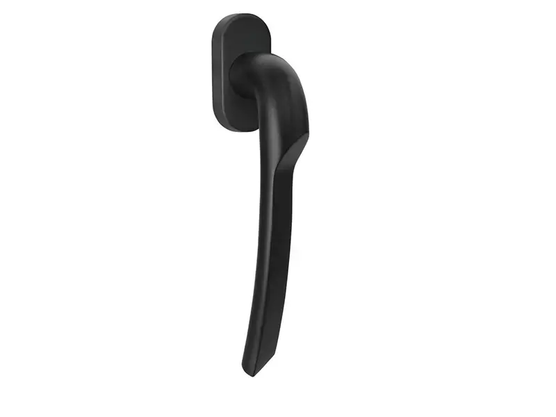 Draaikiep raamkruk Mat zwart PVD Formani Gensler Rivio GL102-DK-O links