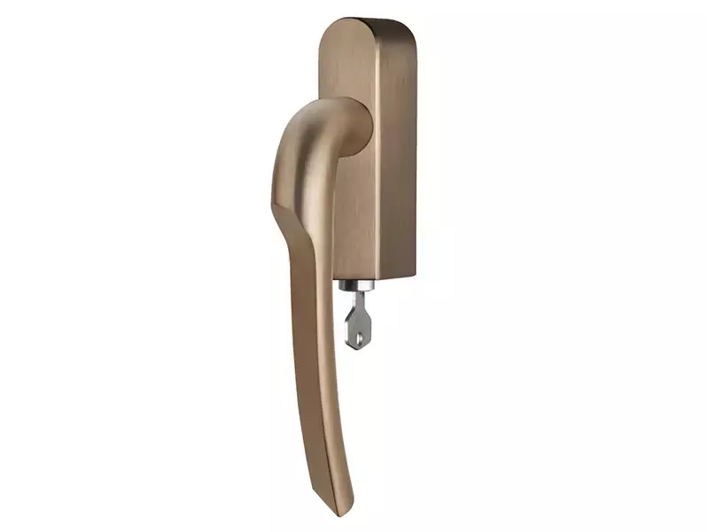 Draaikiep raamkruk PVD licht brons Formani Gensler Rivio GL102-DKLOCK-O rechts