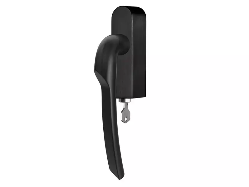 Draaikiep raamkruk Mat zwart PVD Formani Gensler Rivio GL102-DKLOCK-O rechts