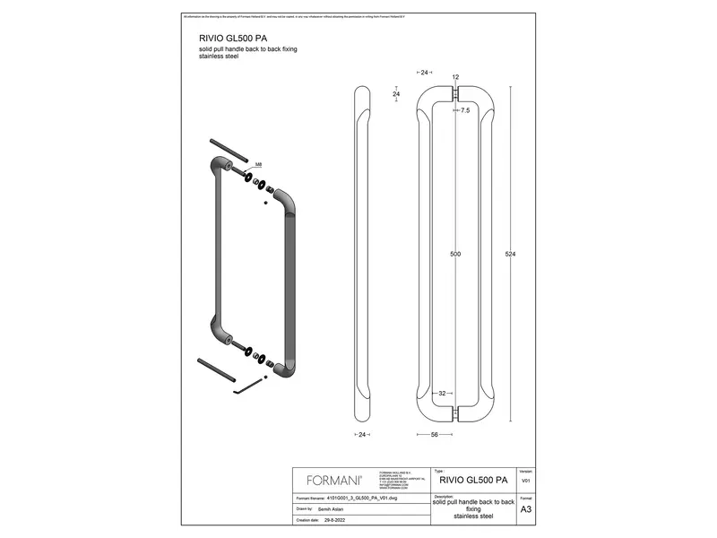 Deurgreep Champagne PVD Gensler Rivio GL500PA