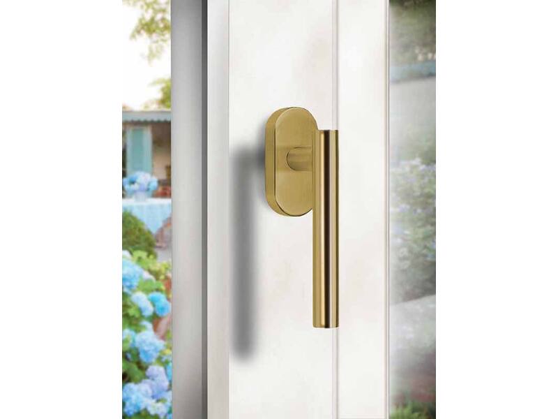 Draaikiep raamkruk Mat goud PVD Rome 19mm x 135mm