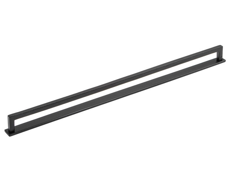 Achterplaat voor meubelgreep Essence Zwart 490mm, hoh 480mm
