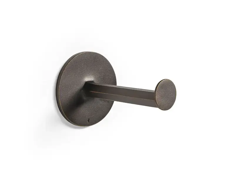 Toiletrolhouder Verbronsd Six Fois It's a Roel lengte 123mm Aged Bronze hoh 83mm