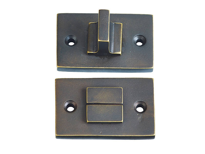 WC-garnituur Verbronsd Jolie rechthoek 55x32mm