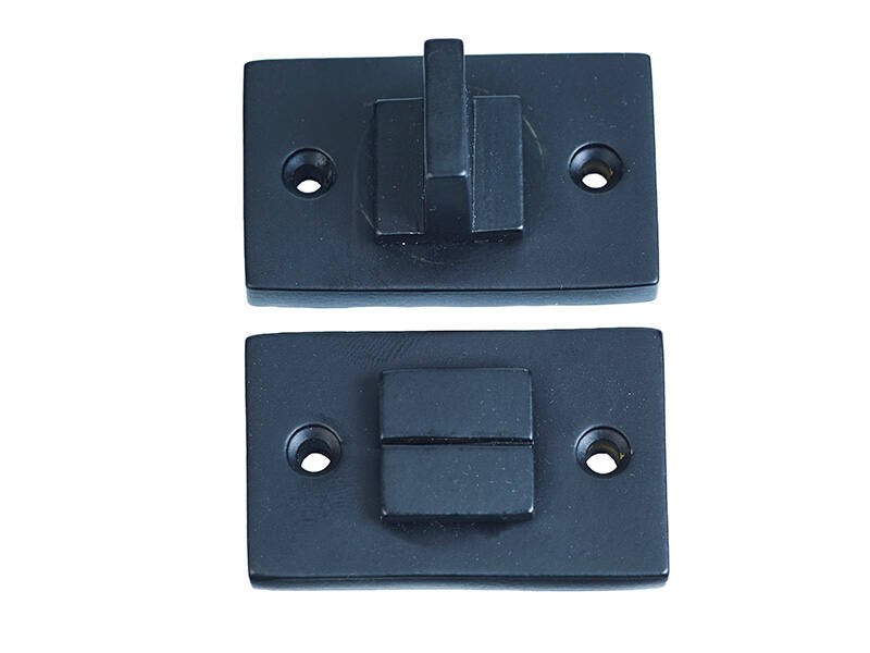 WC-garnituur Zwart Jolie rechthoek 55x32mm