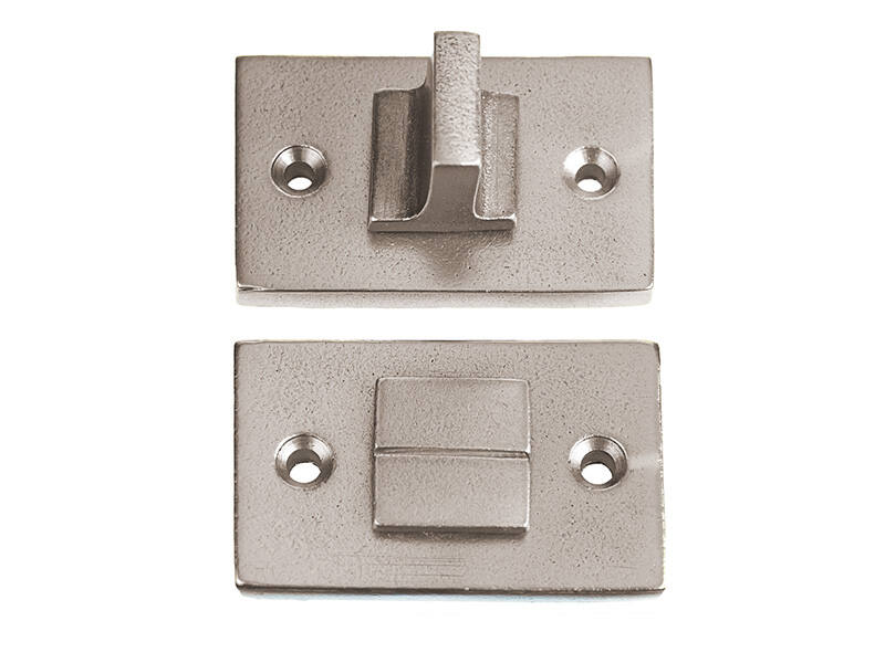 WC-garnituur Verzilverd Jolie rechthoekig 55x32mm