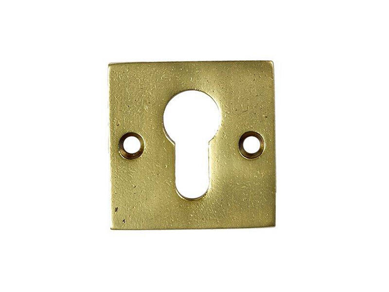 Profielcilinderrozet Messing Jolie vierkant 52mm
