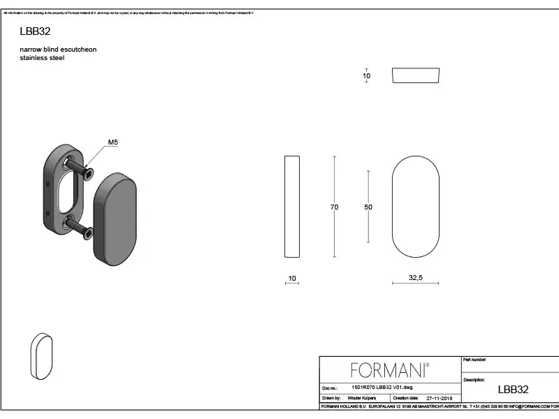 Blindrozet Wit ovaal – Formani Basics LBB32