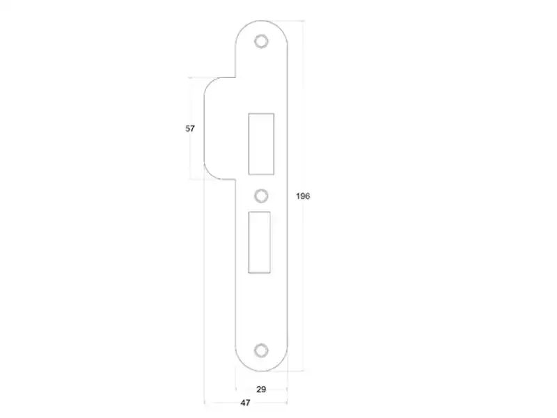 Sluitplaat RVS LBSP-Y55 voor veiligheidslot PC55