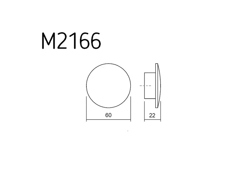 Meubelknop Zwart Essenhout Echo 60mm