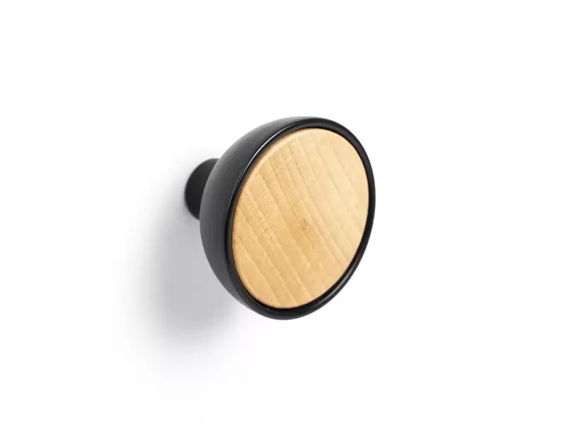 Meubelknop Licht eiken en Zwart Combi 45mm