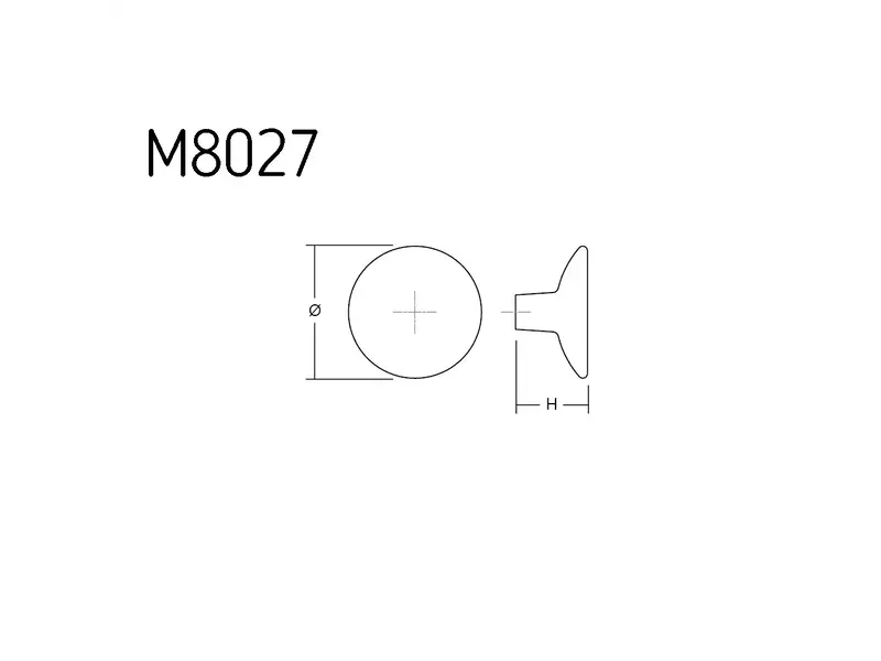 Meubelknop Zwart Disc 38mm