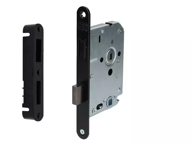 Nemef Insteek magneet Wc-badkamerslot WC63 Zwart 1255/73 Doornmaat 50mm, 1200 serie