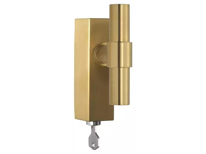 Draaikiep raamkruk Mat goud PVD One Piet Boon PBT20- DKLOCK Afsluitbaar 119mm
