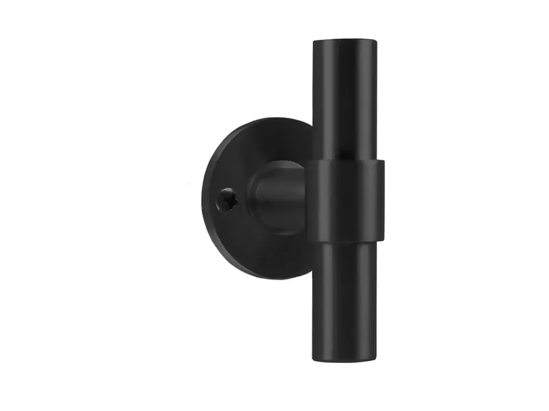 Deurknop Mat zwart PVD One Piet Boon PBT20V, Vast op rozet