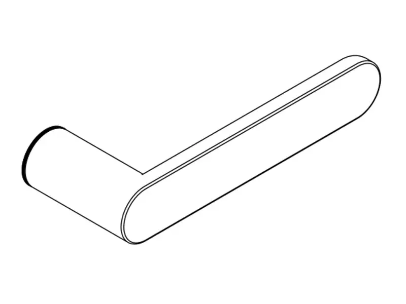 Deurklink Nuda Pure Mat Chroom met rozet 24mm