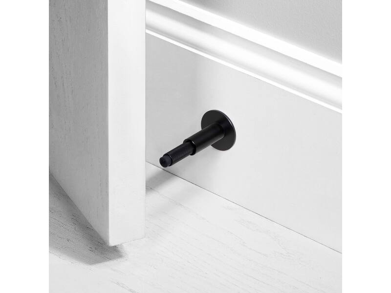 Deurstop wand Cross Zwart diamond-cut 96mm