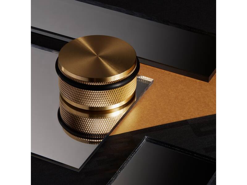 Deurstop vloer Cross Messing diamond-cut 50mm