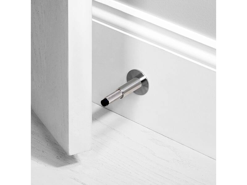 Deurstop wand Cross RVS diamond-cut 96mm