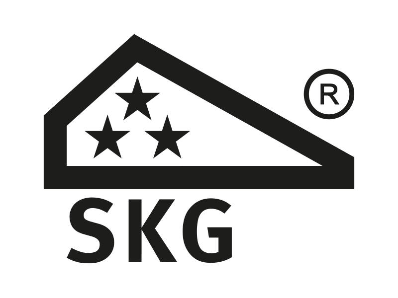 Veiligheidsbeslag SKG 3-sterren met kerntrekbeveiliging Zwart PC72 Bauhaus met vierkante knop