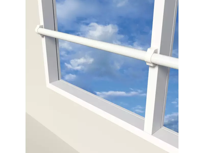 SecuGuard Middensteun Doorvalbeveiliging  Wit, op het kozijn