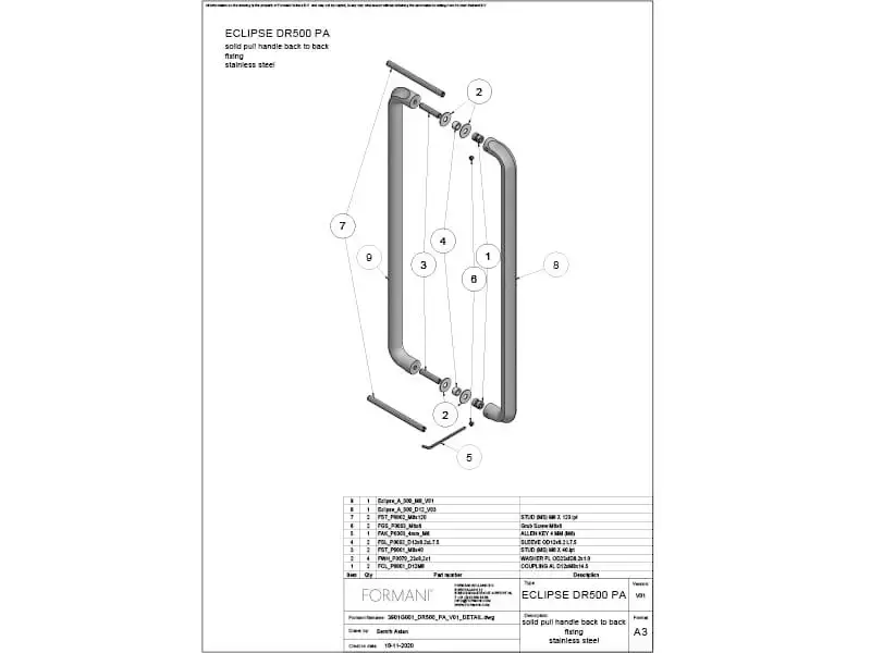 Deurgreep Mat goud PVD David Rockwell Eclipse DR500PA