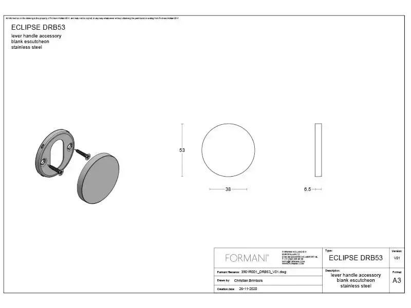 Blindrozet Brons David Rockwell Eclipse DRB53
