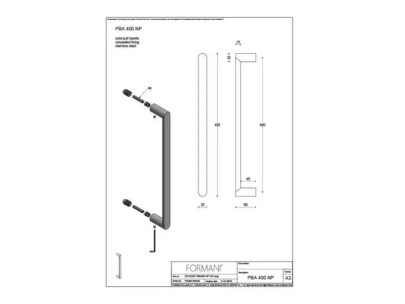 Deurgreep Zwart PVD Formani Piet Boon Arc PBA400NP