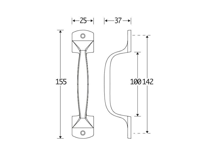 Handgreep Nikkel Raffinato 155mm