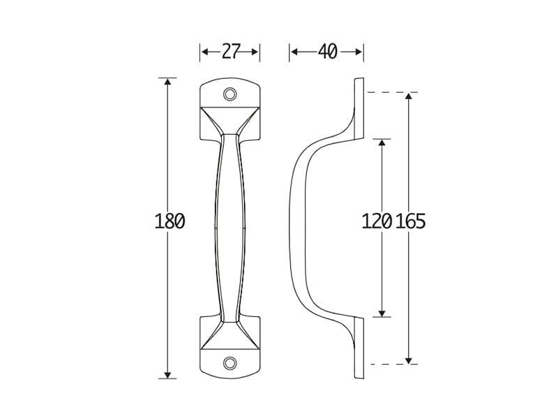 Handgreep Nikkel Raffinato 180mm