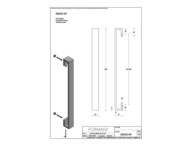 Deurgreep Zwart Formani Bob Manders Ribbon BM500NP