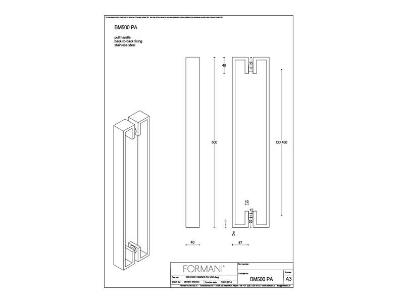 Deurgreep Zwart Formani Bob Manders Ribbon BM500PA
