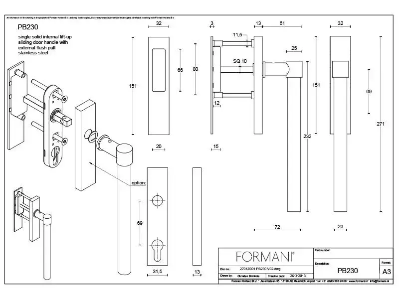 Hefschuifdeurbeslag Wit One Piet Boon PB230Y PC69 Incl. komgreep
