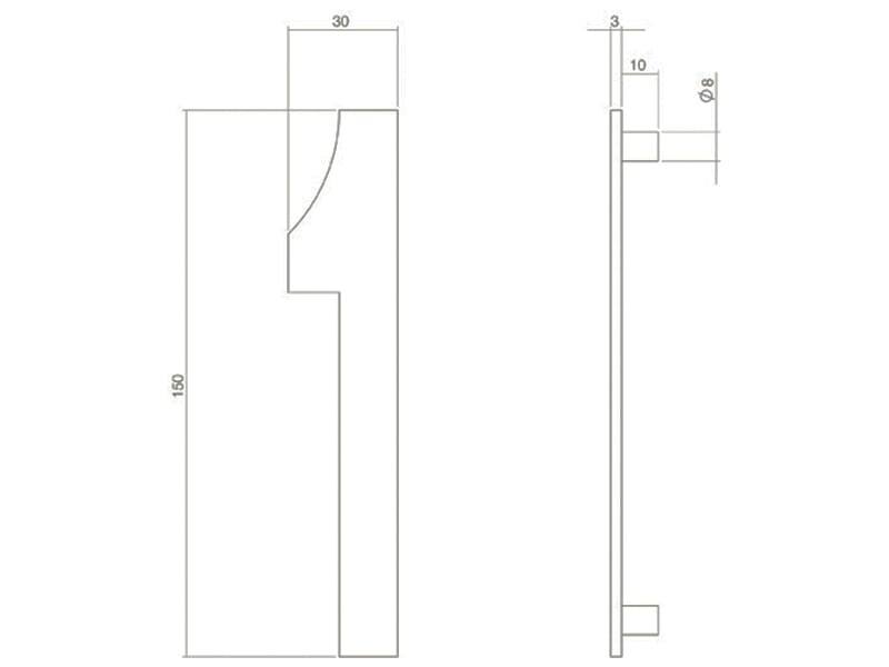 Intersteel Huisnummer Zwart 1 hoogte 150mm